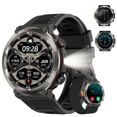Joautrial - Montre Connectée GPS Homme - Écran AMOLED 1,6'' - 170+ Modes Sport - Étanche 5ATM - Autonomie 10 Jours - 11