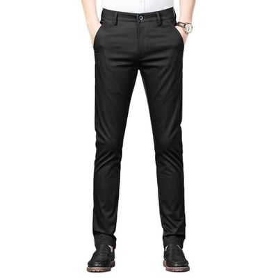 Pantalon chino rayé homme deals