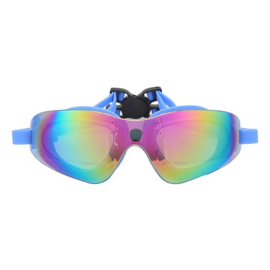 Lunettes de natation - Flash - Jupe élastique adaptative - Verres incassables anti-rayures UV - Anti-buée interne - Sport