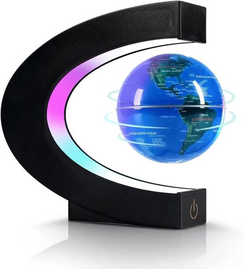 Globe Terrestre Magnétique Lévitation Lumineux - Planète Terre - Décoration