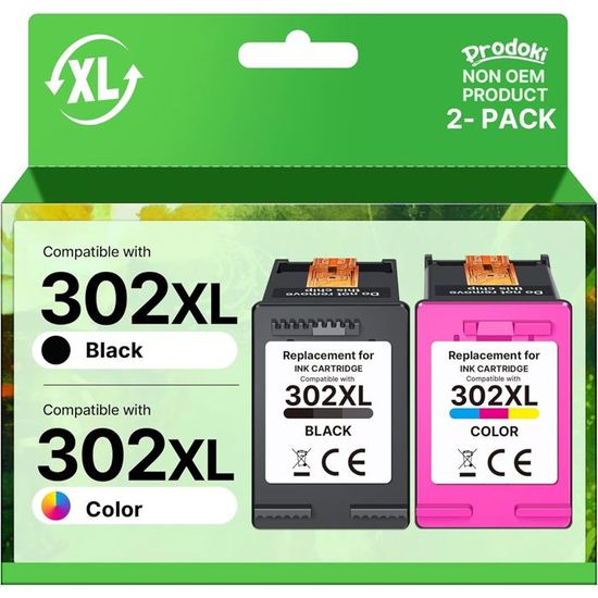 Cartouche D'encre 302 XL Noir Compatible HP - Pour Officejet 4658 Et Autres, Marque Best Office, Neuf
