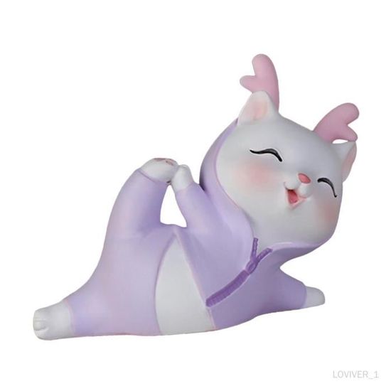 Statuette De Chat Drôle En Résine - Chat Se Léchant Le Derrière, Décoration Humoristique Pour Maison/bureau