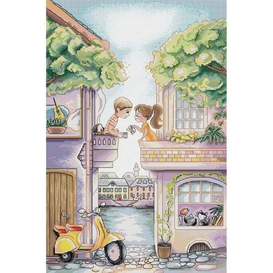 Kit Broderie Herrschners – Nous Grandissons Tous Mieux Avec Amour – Tissu Stampé