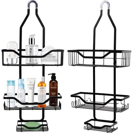 Panier De Douche Suspendu – Organisateur Salle De Bain En Polypropylène, 32 X 21,5 X 12,6 Cm, Blanc/gris/bleu/rose