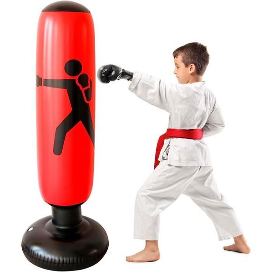Activité Physique Enfant Sac De Boxe Gonflable Enfant - Jeu De Frappe Qui Rebondit - Avec Pompe Sac Frappe Enfant Inflatable