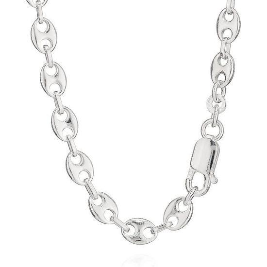 NKlaus Collana bizantina in argento 925, 45 cm, 4 diamanti