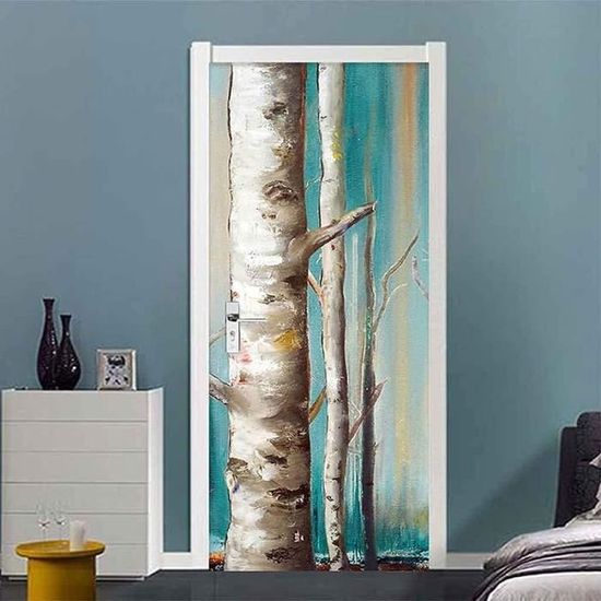 Sticker 3D Porte Cave à Vin - Déco Murale Trompe L'Œil 77x200cm PVC Imperméable