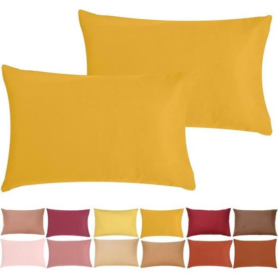 P'tit Basile - Lot De 2 Taies D'Oreiller Bébé 35x40 Cm - 100% Coton Bio - Rouge Rouille - Sans Substances Nocives