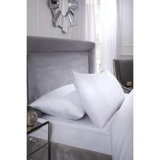 Taie D'Oreiller 80X80 Cm En 100% Coton Égyptien 200 Fils Coloris Rouge