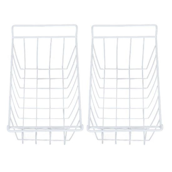 AVLA Lot De 2 Organiseurs De Porte D'armoire, Paniers De Rangement En Grille Avec Crochets