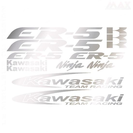 14 stickers ER5N – ARGENT – sticker KAWASAKI 500 ER5-N ER5 N - KAW411 ...
