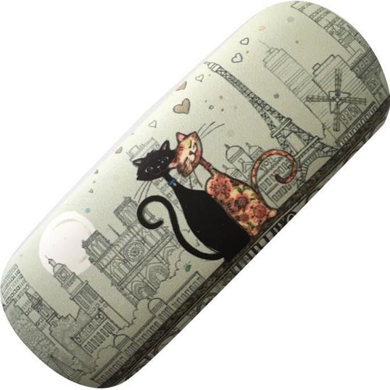 Etui A Lunette Rigide Étui Lunettes Rigide KIUB Chat, Oiseaux Et
