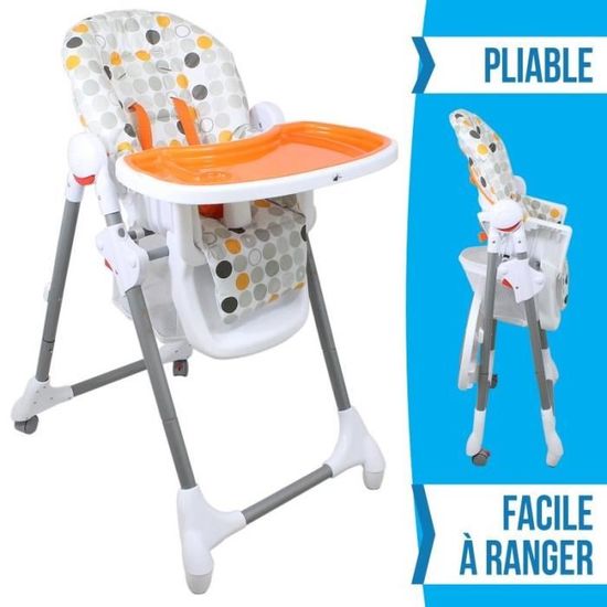 Chaise Haute Modele Color Design Monsieur Bebe Cdiscount Puericulture Eveil Bebe