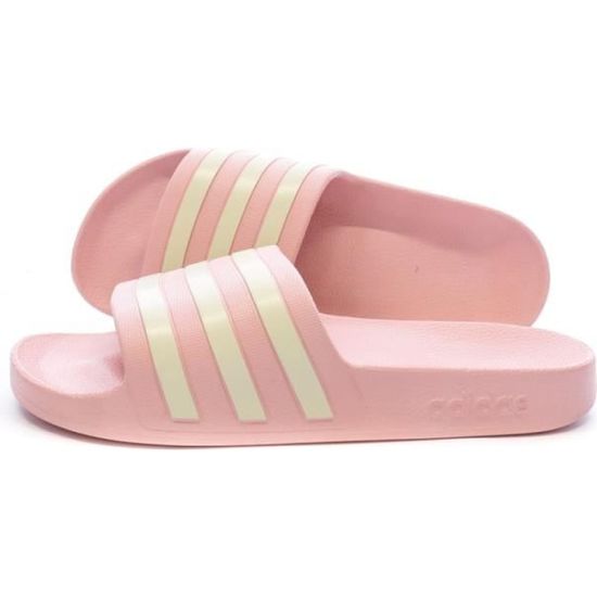 Claquettes Mixte Adidas Adilette Aqua Rose Design slip on Semelle exterieure synthetique Cdiscount Sport