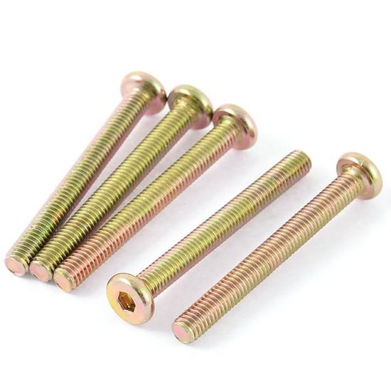 25 Vis à Six Pans Creux M6 X 35 Mm - Tête Cylindrique - Acier Allié - Uxcell