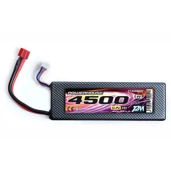 Batterie LiPo 25C 7,4V 4500 mAh - T2M T1345002C - Cdiscount Jeux - Jouets