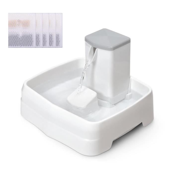 Fontaine d'eau pour chat distributeur d'eau pour animaux de compagnie à circulation automatique grande capacité 3.1L faible bruit