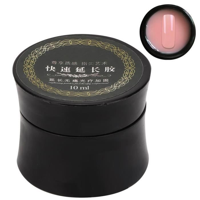 10 ml Gel Prolongé d'Ongles en Résine Extension Rapide Indolore Constructeur UV Outil Ongle Art(Couleur de Peau )-CHE