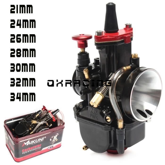 mikuni 28 -Carburateur PWK de haute qualité, 21 24 26 28 30 32 34mm, pour moteur MAIKUNI 2T 4T, moto scooter UTV ATV universel