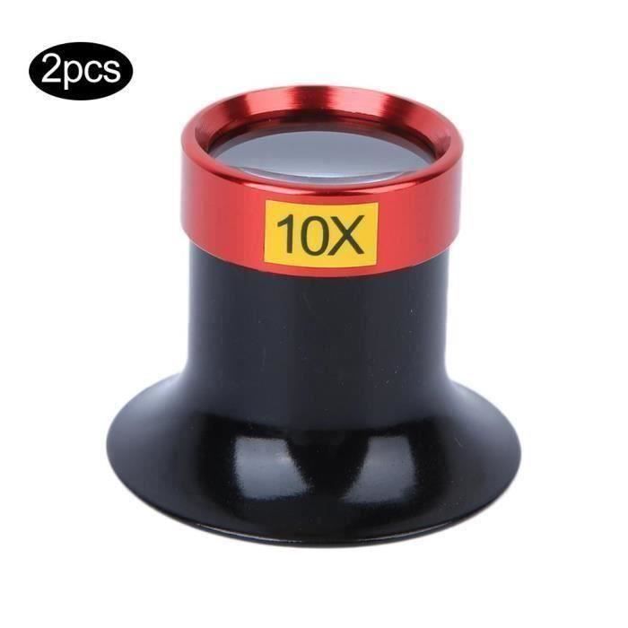 Piece detachee 2pcs 10X Loupe de Montre Professionnel Outil de Réparation -KOA