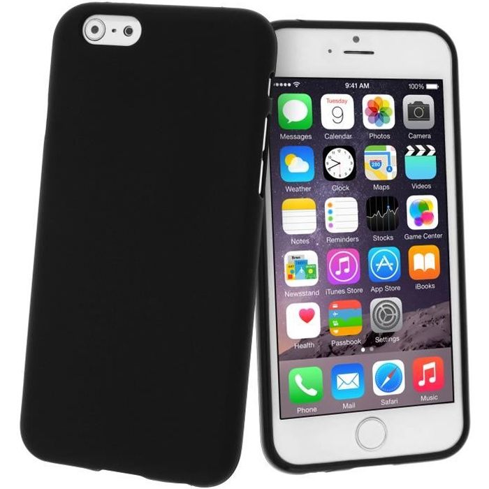 Coque de Protection Silicone Gel pour iPhone 6 - Noir