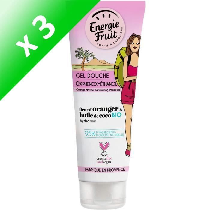 Gel Douche Fleur D'oranger & Huile Coco Bio (Lot de 3)