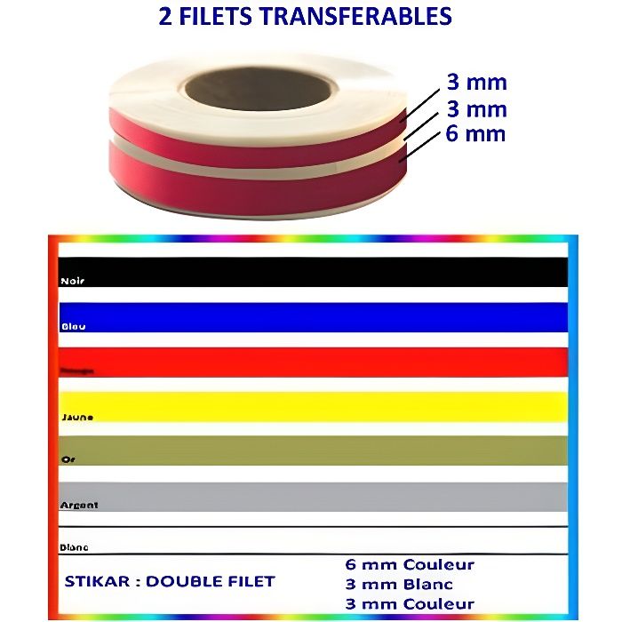 FILET ADHESIF DOUBLE BLANC 12 mm