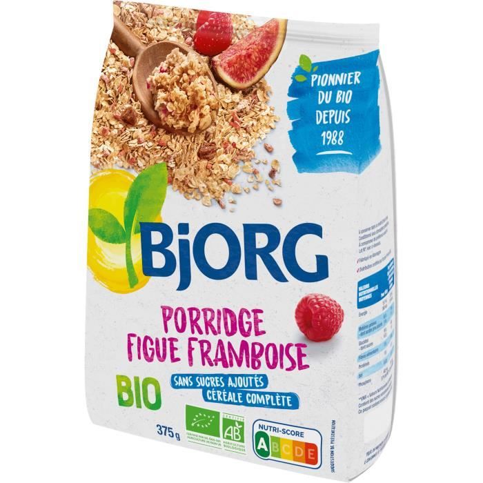 BJORG Porridge Figue Framboise Bio 375g