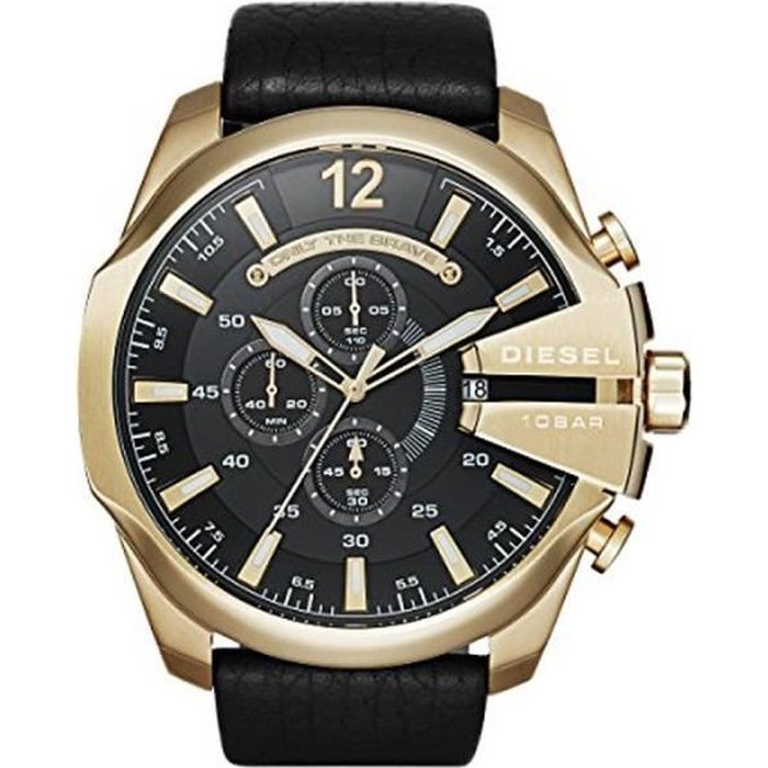 « Montre » Diesel Mens DZ4344 Mega Affichage chef Analogique Quartz Black Watch
