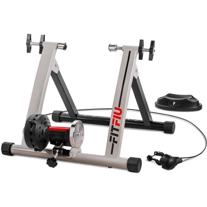 Rouleau vélo ROB-15, pliable, 6 niveaux de résistance, compatible avec les roues de 26'' à 29'' (667mm - 740mm) - FITFIU Fitness