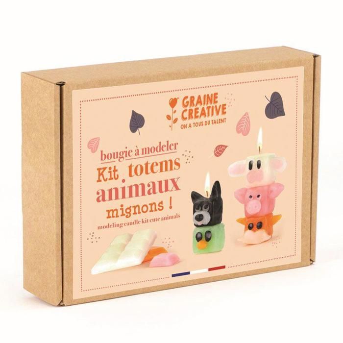 Coffret pour enfants - Bougies à modeler - Les totems animaux