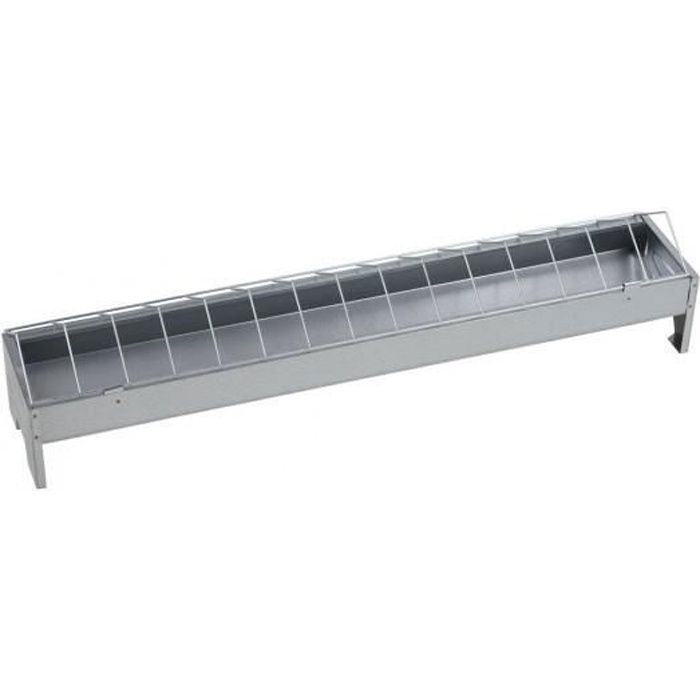 Mangeoire galvanisée Kerbl pour volailles 75 x 10 cm