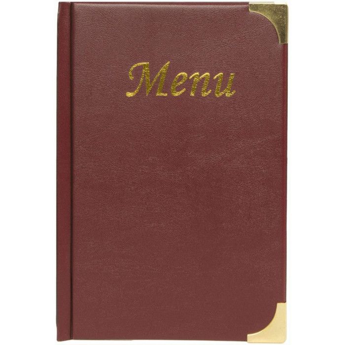 Protège menu basique A5 bordeaux - 1er prix