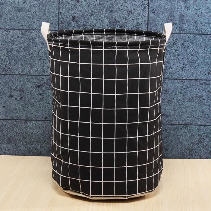 Etanche Panier à Linge Sale Vêtements Sac Rangement Seau de Stockage Godet Finition Jouet Enfant Noir
