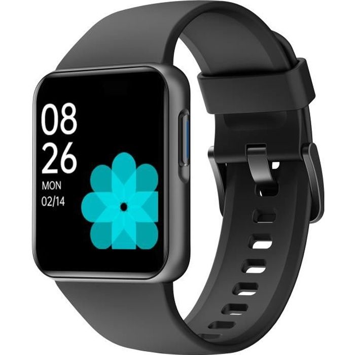 Willful Montre Connectée Homme Femme Trackers d'Activité Oxymètre Cardiofrequencemetre Étanche Montre Sport pour Android iOS Noir