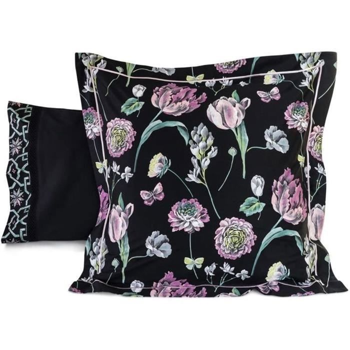 Taie d'oreiller 65x65 cm Percale pur coton JAZZ Bleu