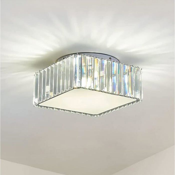 Plafonnier LED 12W Luminaire Plafonnier en Cristal Moderne Lampe de ...