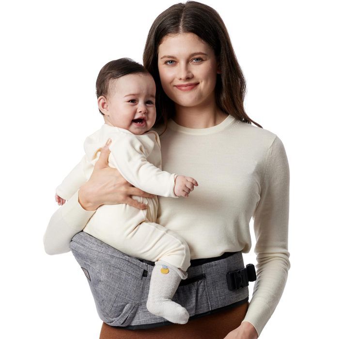 Momcozy Porte-bébé Ergonomique Réglable Pour Nouveau-nés et Tout-petits Jusquà 20 kgGris Moyen