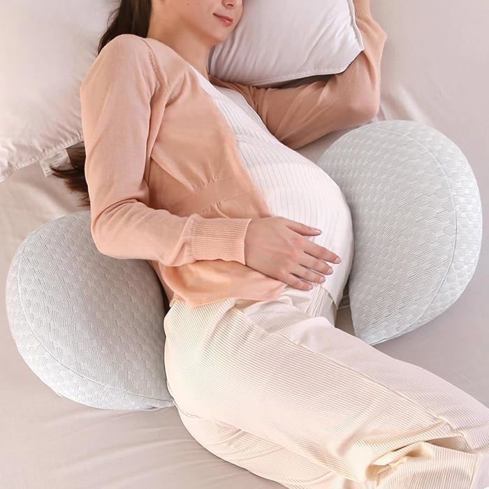 Oreiller De Grossesse Gonflable Avec Trou Pour Ventre - Soutien Dos/Hanches, PVC Doux - Pour Dormir, Yoga, Massage
