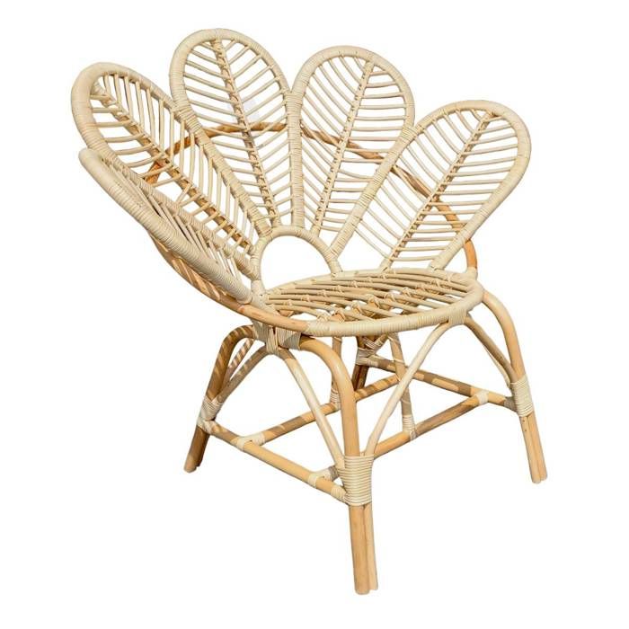 Fauteuil de jardin en rotin fleur Rattan