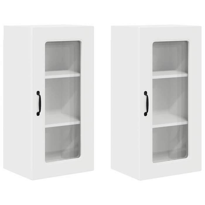 BEL-ACHAT* Meuble de stockage Moderne - Suspendu - Meuble mural de cuisine avec porte 2 pcs Blanc 40x31x80cm @Promo4912560