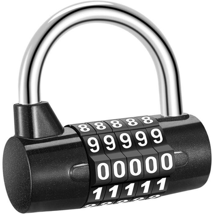 Cadenas à combinaison 5 chiffres - MICHAEL NETWORK TECHNOLOGY - 100000 combinaisons - Antirouille - Étanche