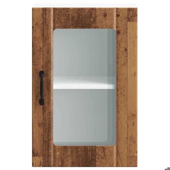 Moderne Placard mural cuisine SWEETY Cabinet cuisine avec porte en verre Lucca vieux bois 40x31x60 cm BB738 Moderne Placard mural cuisine SWEETY Cabinet cuisine avec porte en verre Lucca vieux bois 40x31x60 cm BB738