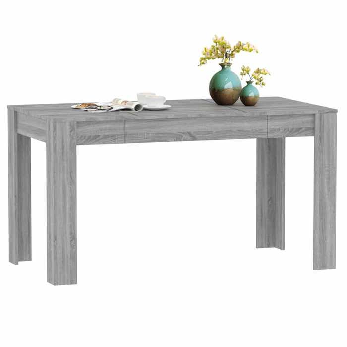Elégant Table de Salon Gris - Table à dîner Sonoma gris 140x745x76cm - bois dingénierie PRO1261436142072