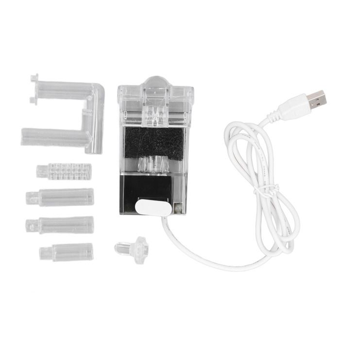 Filtre cascade ultra-silencieux – Nosheir – 250 L/h réglable – pour nano-aquarium ≤35 cm