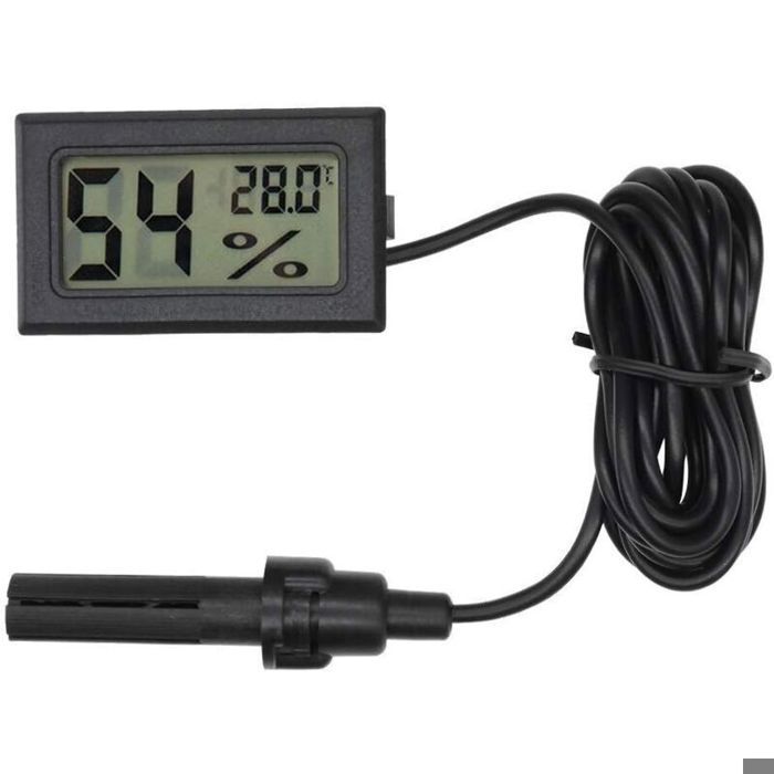 Thermomètre hygromètre numérique - Eidyer - Écran LCD facile à lire - Dimensions compactes 4 8 x 2 8 x 1 5 cm