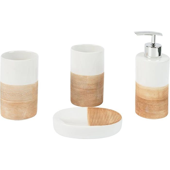 nsemble Accessoires de SalleCéramiqueBeige/Bncenv. 22 x 186 x 86 cm 128405 Beige / Bnc