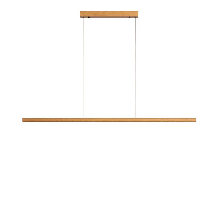 Lumae - Suspension linéaire en aluminium L120cm - Bois clair