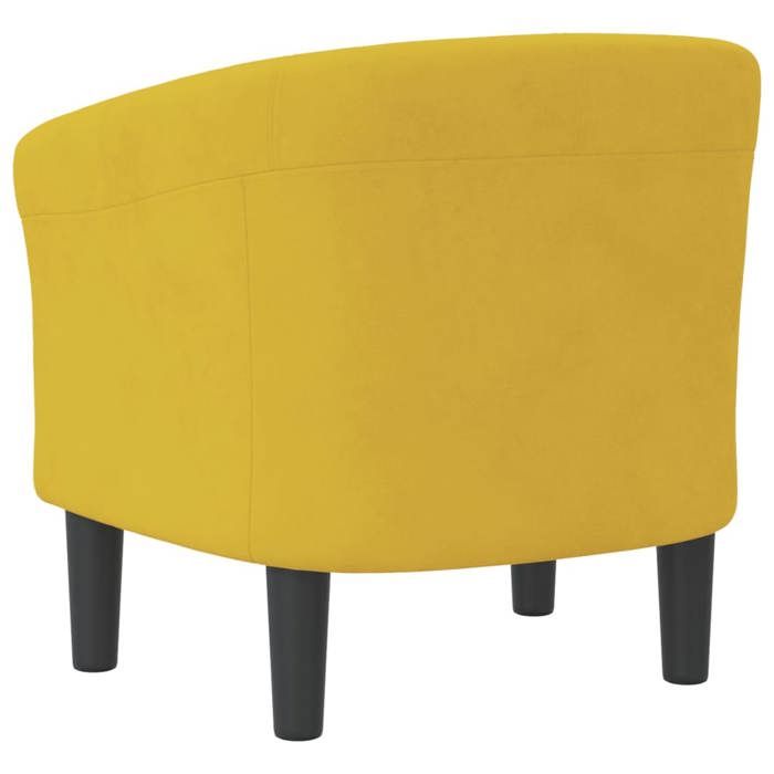 Fauteuil cabriolet jaune velours_2 ans garantie_71583