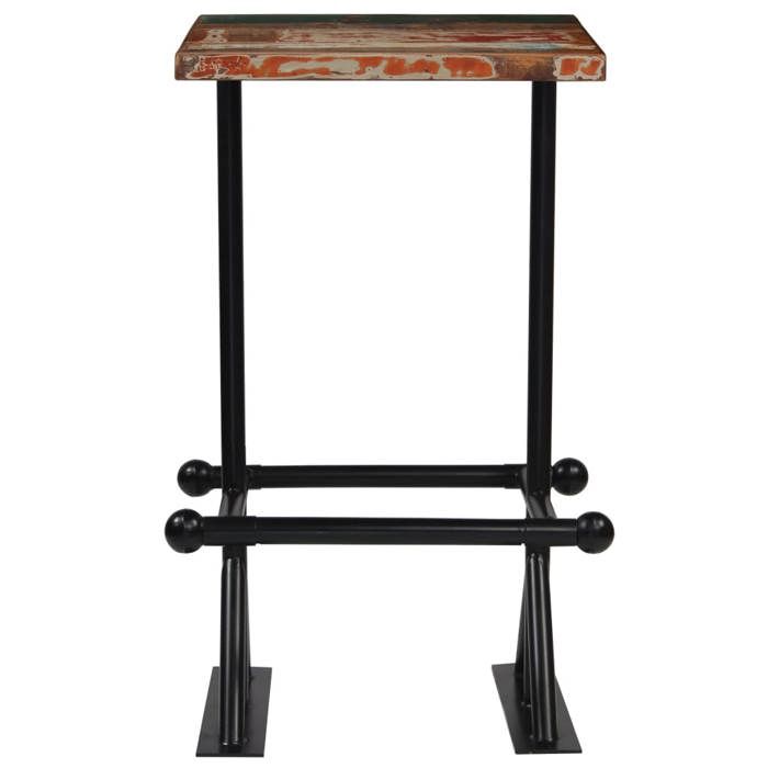 Les SoldesMobilier de bar - Mange-Debout + tabourets de bar - pour cuisine - 3 pcs - Bois de récupération massif Multicolore(60 x